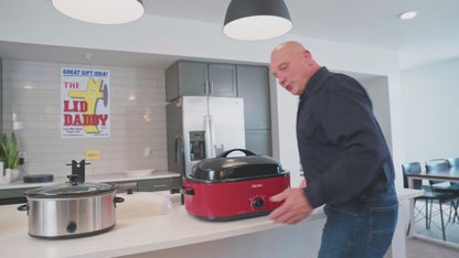 Electric Roaster Lid Daddy — Mess-Free Lid & Spoon Holder